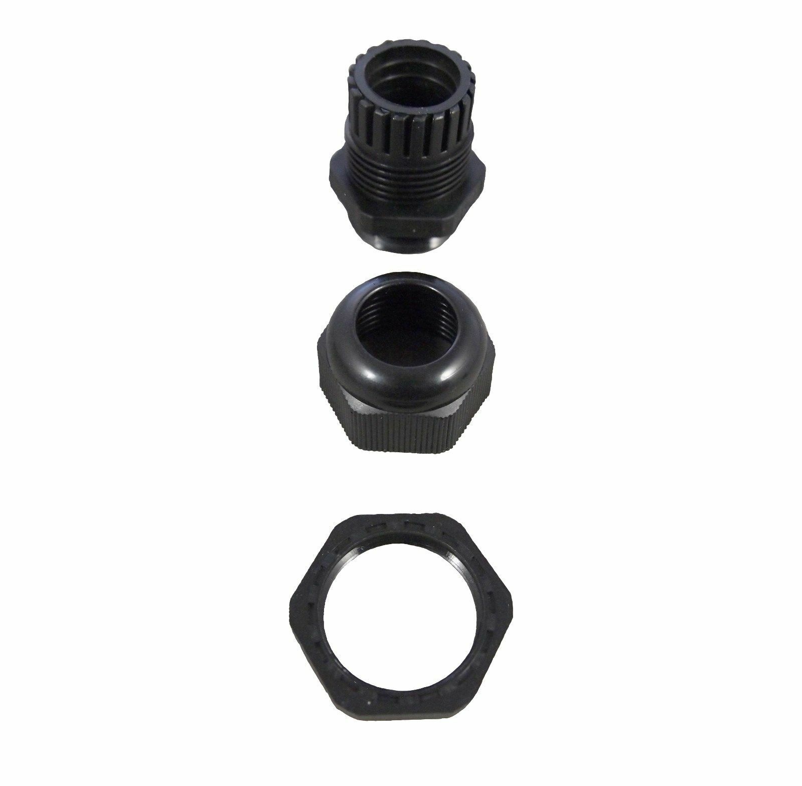 PG21 Black Nylon Waterproof Cable Connector Gland 13-18 mm 10 Pack