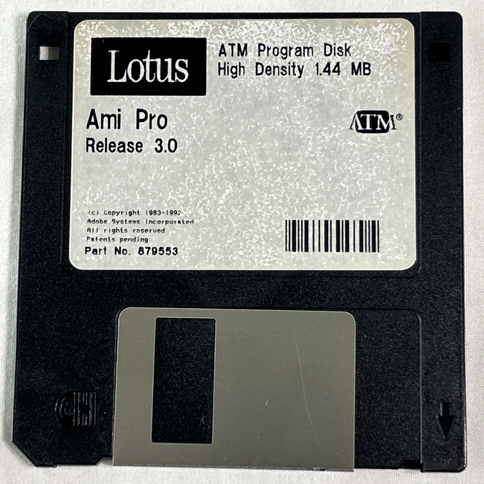 Lotus ATM Program Disk – Ami Pro 3.0 - 3.5" Floppy Disk - Vintage Software