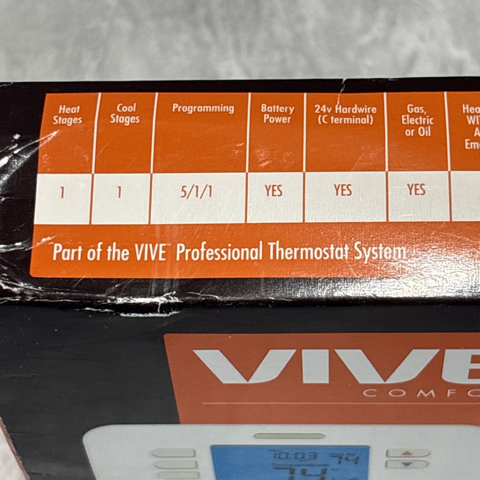 VIVE COMFORT TP-P-705 Programmable Thermostat Single Stage (NEW)