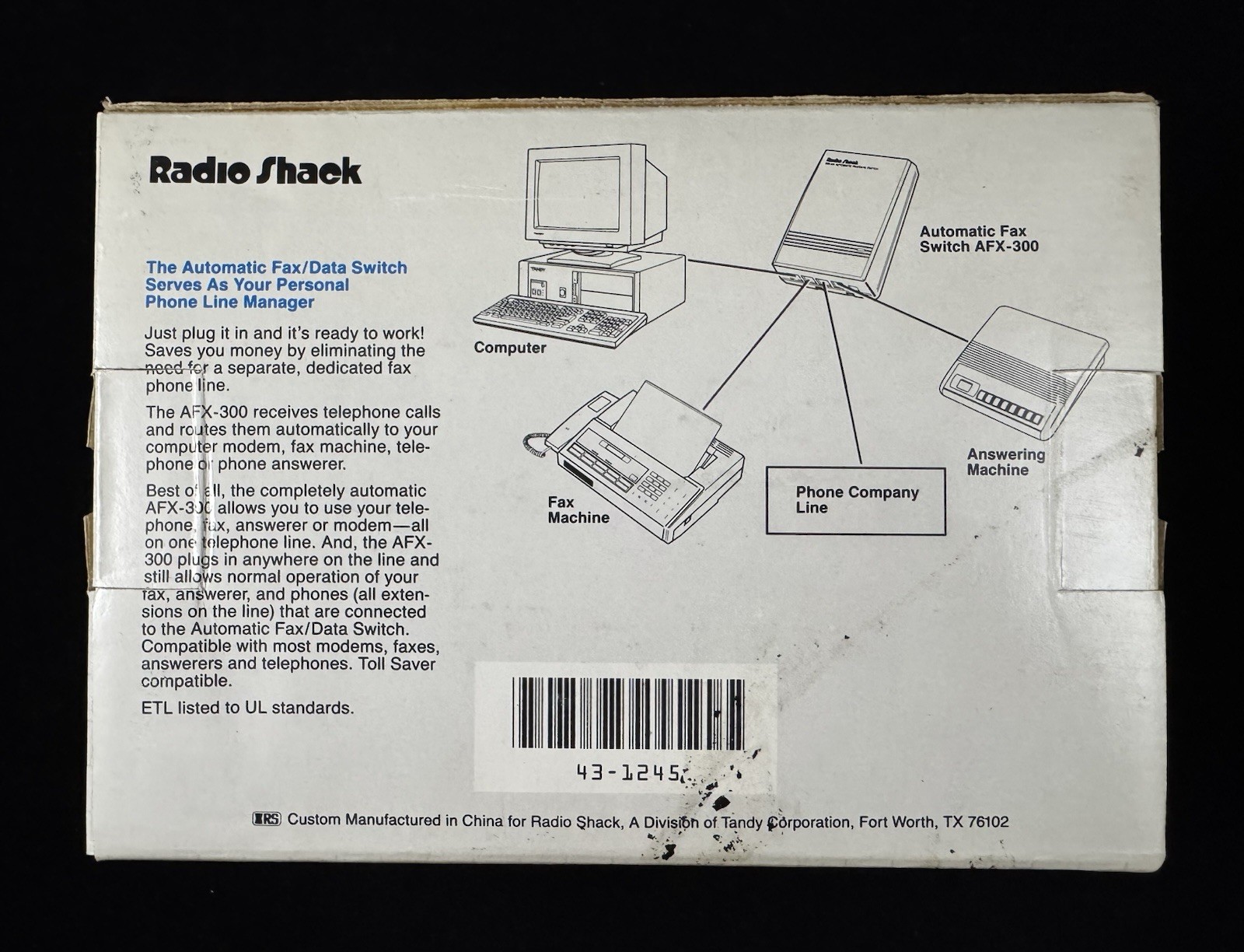 Radio Shack Automatic Fax/Data Switch AFX-300