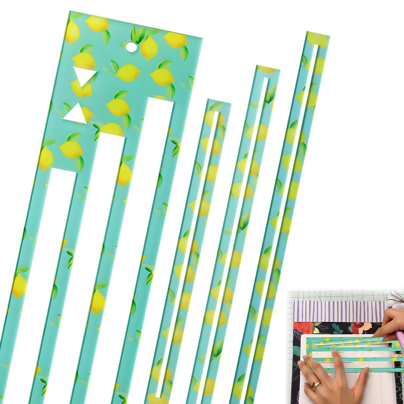 2.5x3.5 Inch Quilting Templates Zipper Pocket Modern Plastic Sewing Supplies