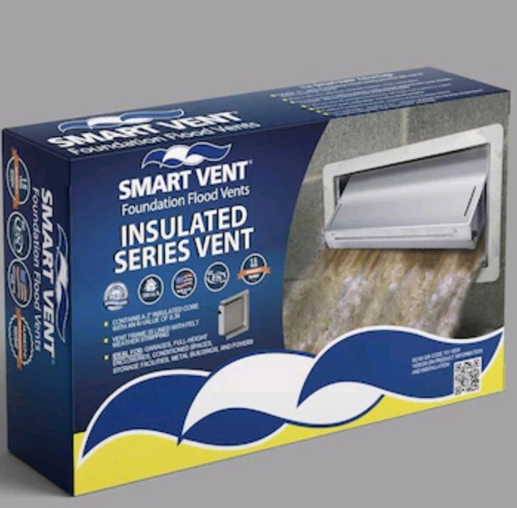 Smart Vent 1540-520 Insulated Flood Vent 16x8x3 In. 200 SQ. Ft.