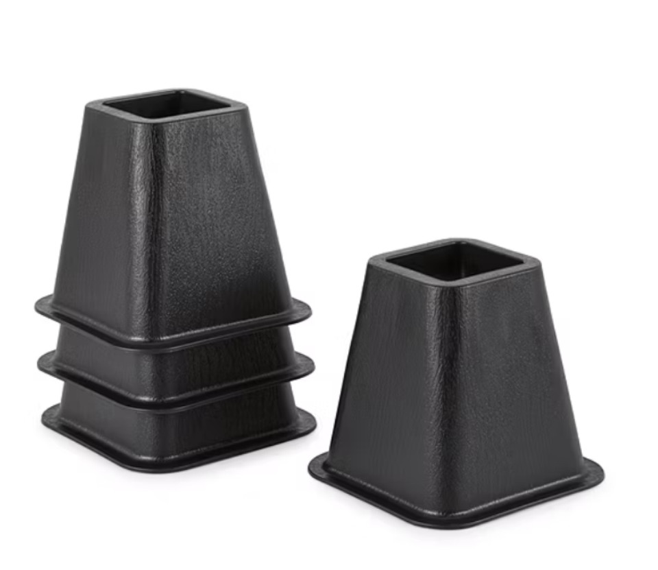 4 Pack Heavy Duty Bed Risers 6 Inch Lift Couch Furniture Lifts Raising Blocks