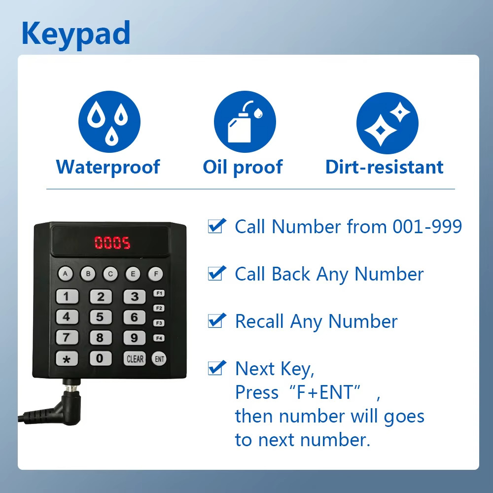 Call Queue Management System with Thermal Printer for Restaurant/Haunted House