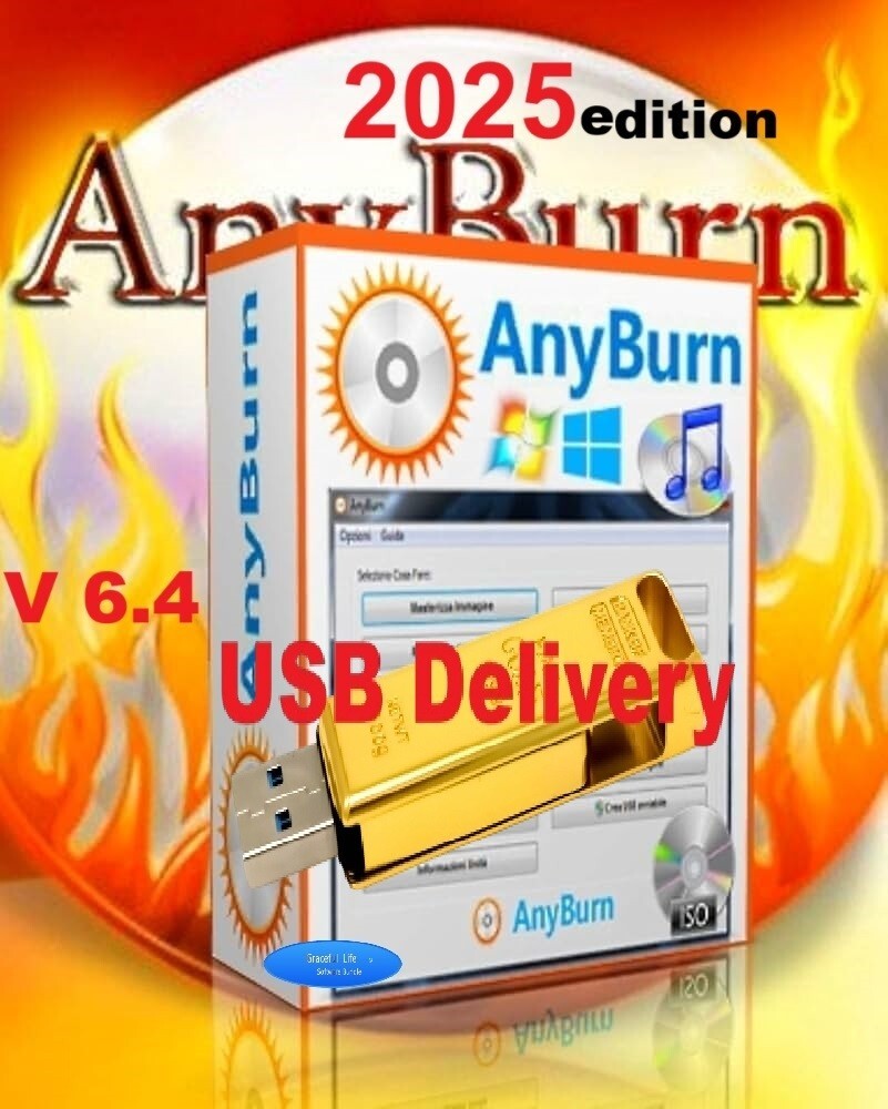 AnyBurn 2025 CD & DVD Burning Suite Software ~ Iso File / Writing  ~ Version 6.4