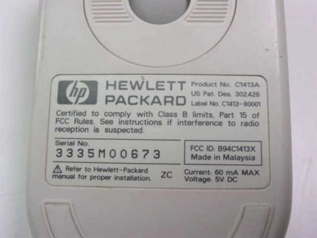 HP C1413A 2 Button PS-2 Mouse