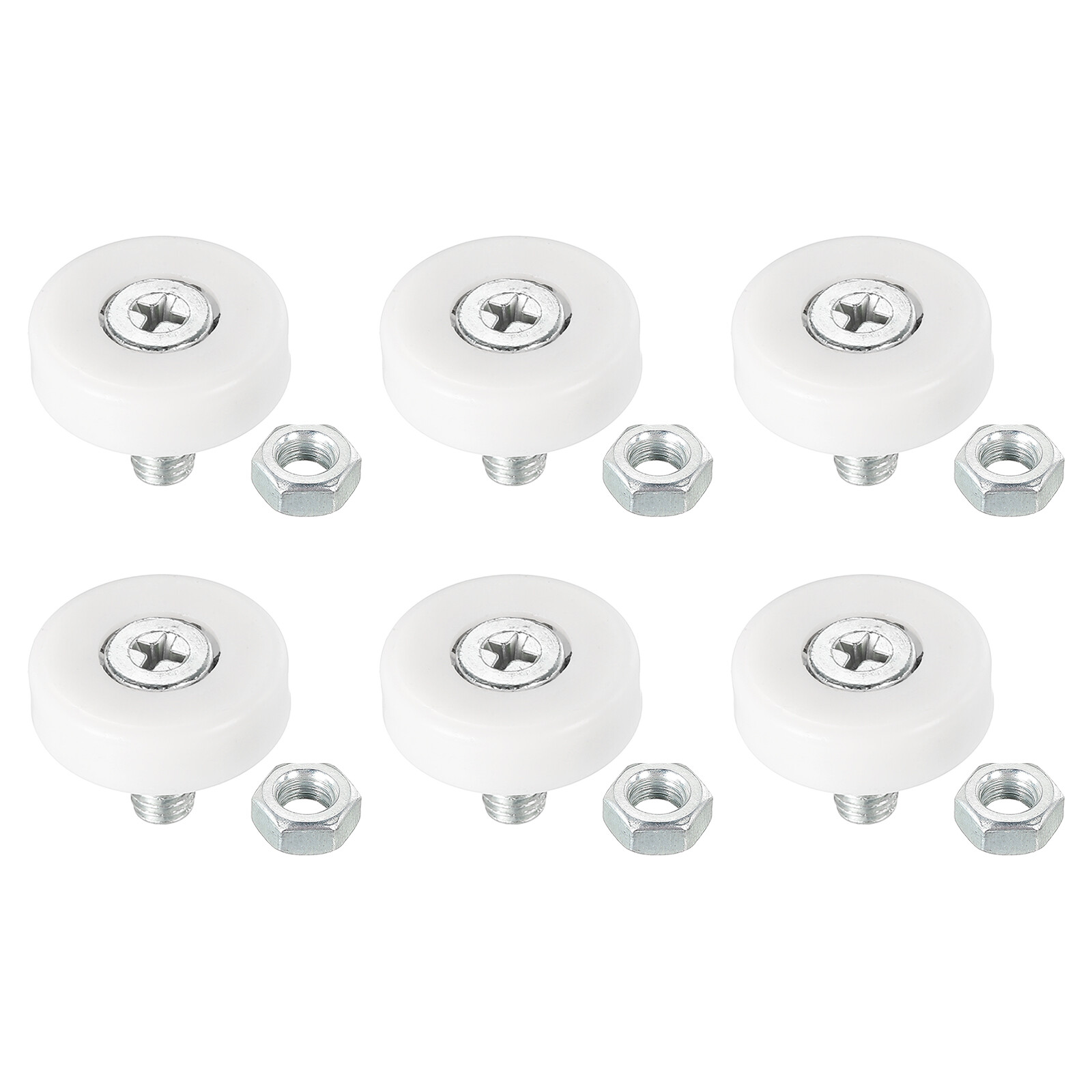 6 Pack 22mm Drawer Rollers Plastic Drawer Pulley Replacement Wheels Bearing