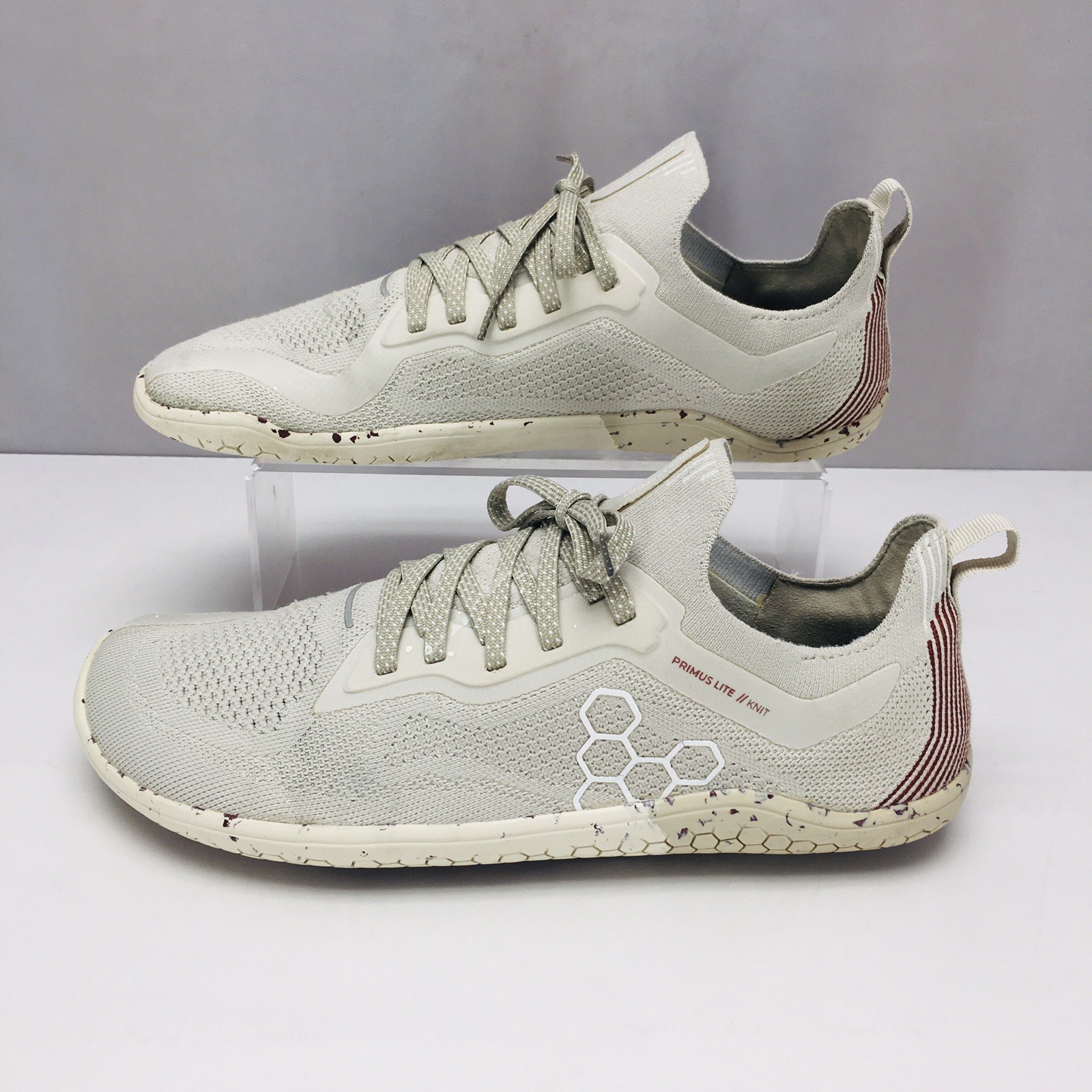 VIVOBAREFOOT Primus Lite Knit Minimalist Running Shoes Womens 9 EU 40 Beige