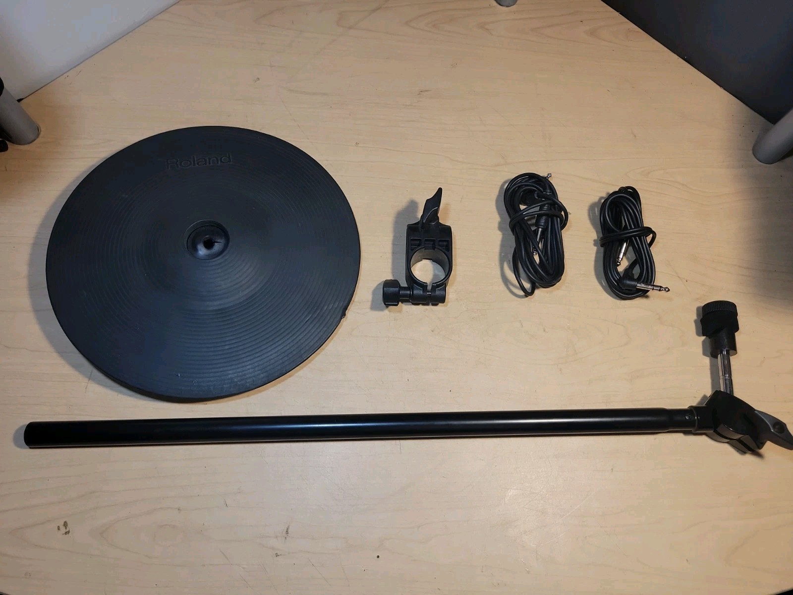 Roland CY-12R/C V Drum Ride W/ Rack Clamp, Cymbal Arm & Cables Cy 12 13 14 #3i8