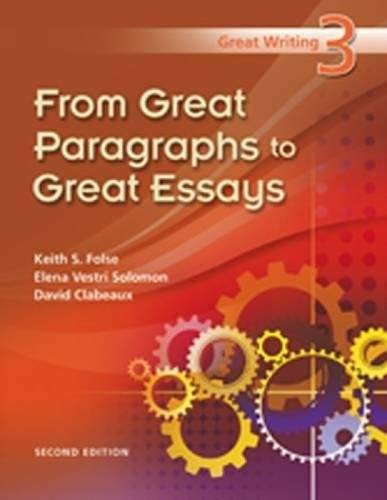 Great Writing 3: From Great Paragraphs to Great Essays - Paperback - GOOD