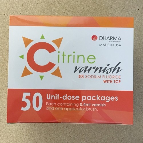 5% SODIUM FLUORIDE VARNISH -MINT - 50 X 0.4 ML UNIT DOSE PACKAGES CITRINE