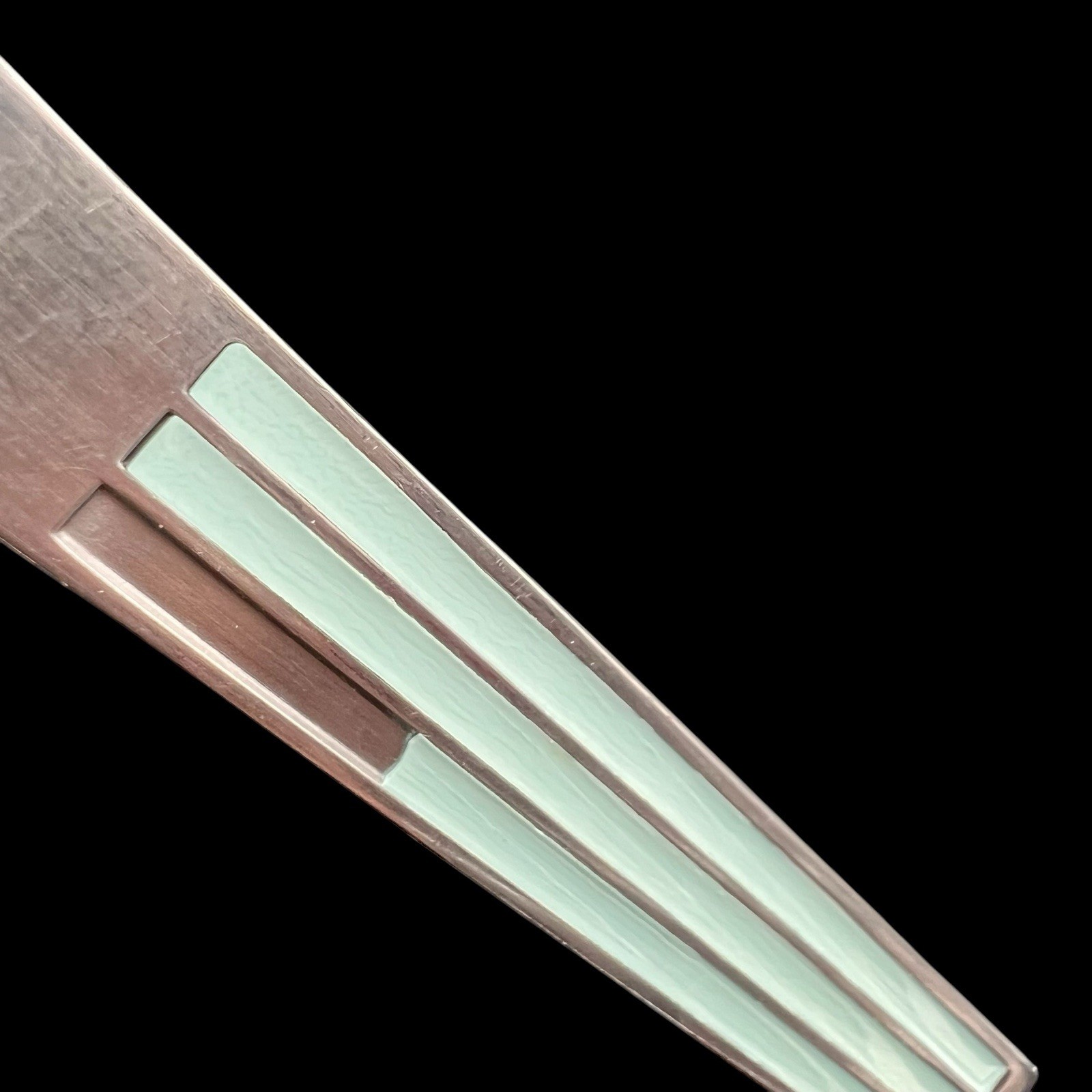 Dansk Thebe Turquoise Dinner Butter French Solid Knife Set 4 As Is