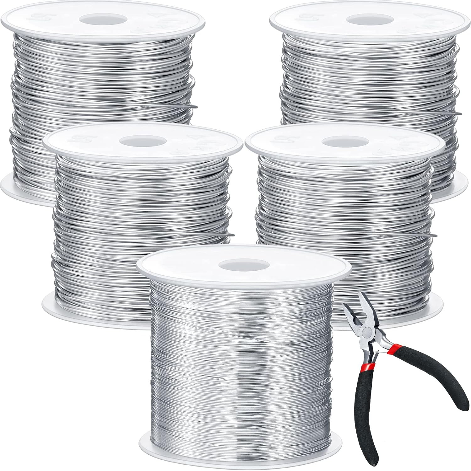 5 Rolls 5 Size Jewelry Wire 18, 20, 22, 24, 26 Gauge Copper Wire Kit Jewelry Bea