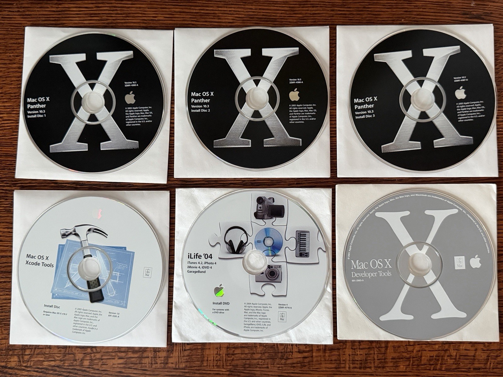 Apple Mac OS X Panther 10.3 Retail Box w/ 3 CDs Xcode Developer Tools iLife ’04