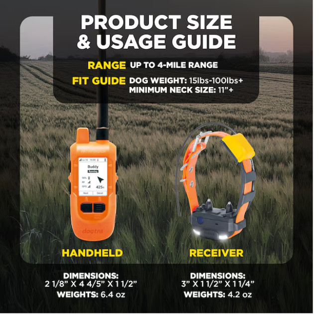 Dogtra Pathfinder2 Mini Compass - Handheld GPS Dog Tracking and Training System