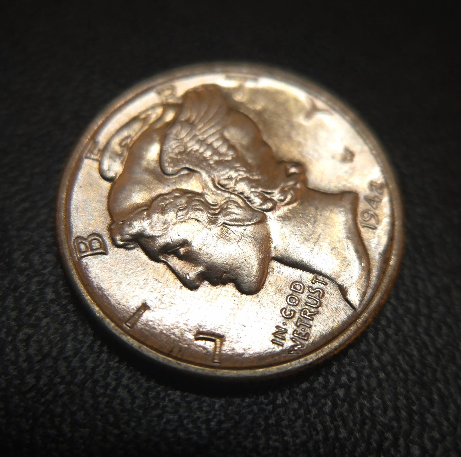1942 Mercury Dime: Full Band (FSB) Sharp Strike Appearance - Uncirculated Silver