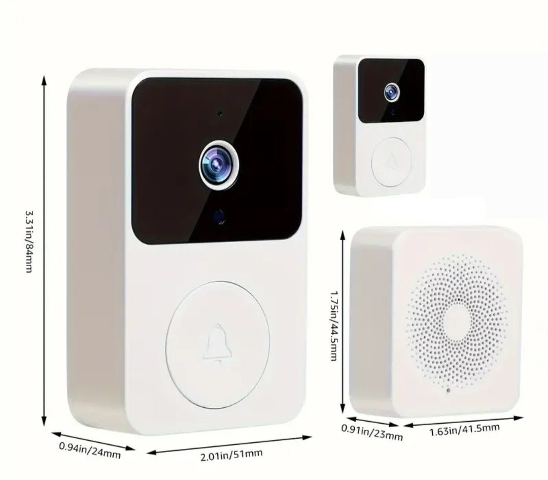NEW SMART DOORBELL CAMERA VISUALIZABLE X9 BRAND WIFI WHITE WIRELESS