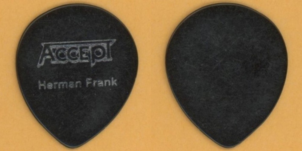 Accept 1983 Balls to the Wall concert tour Herman Frank vintage band Guitar Pick