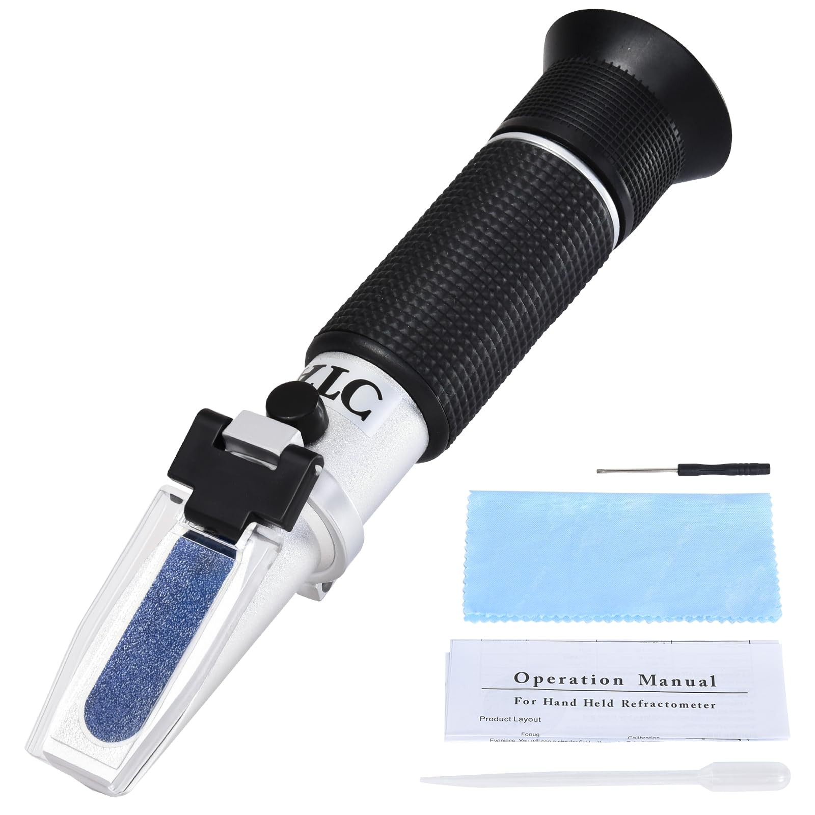 Portable Brix Refractometer with ATC, Accurate Dual Scale Brix Meter Specific...