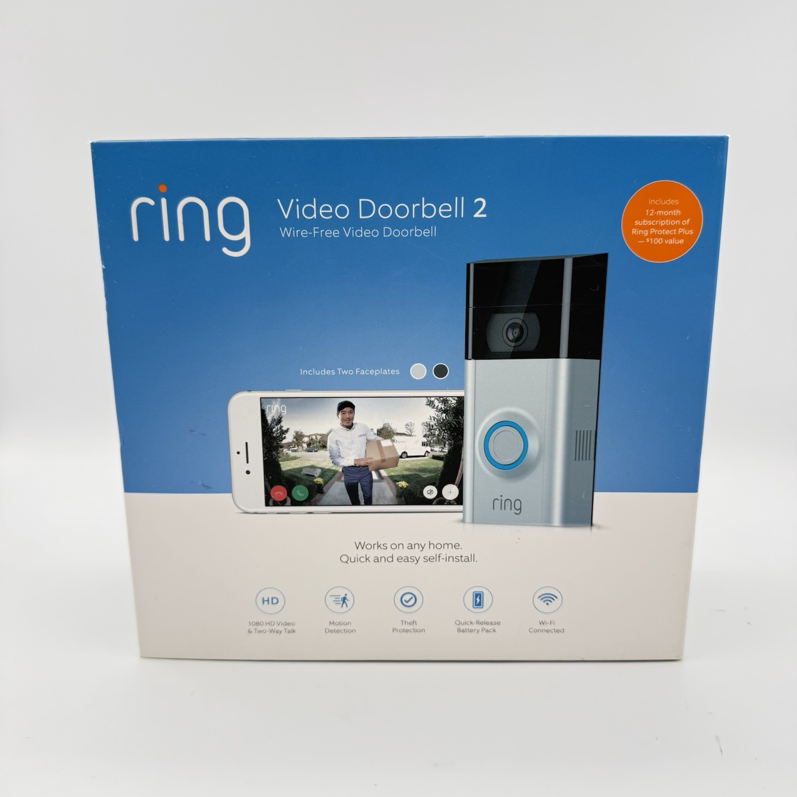 Ring Video Doorbell 2 Wireless WiFi HD Video Motion Detection Night Vision NEW