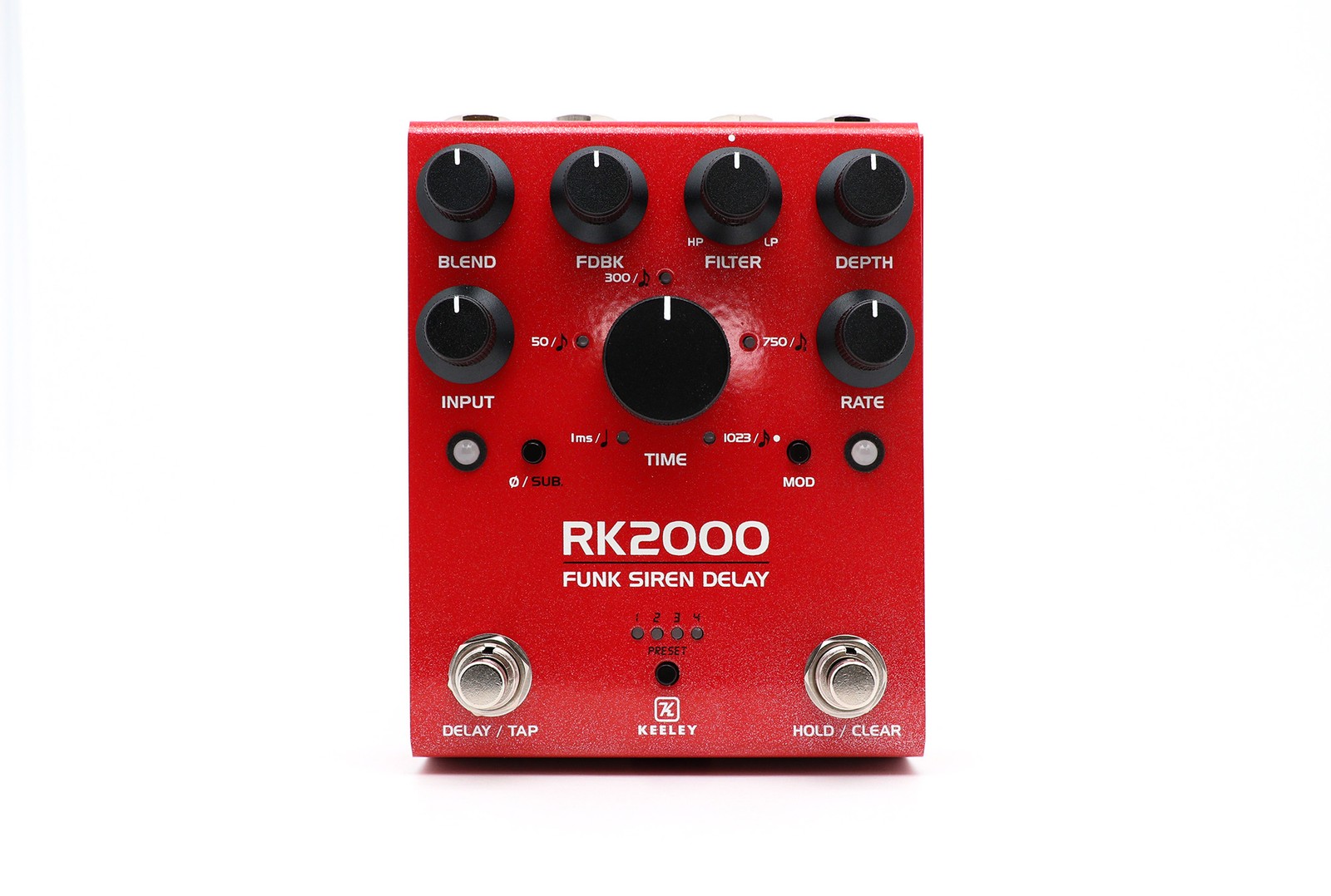 Keeley CDM Exclusive RK2000 Funk Siren Delay - Red  Panel (Open Box)