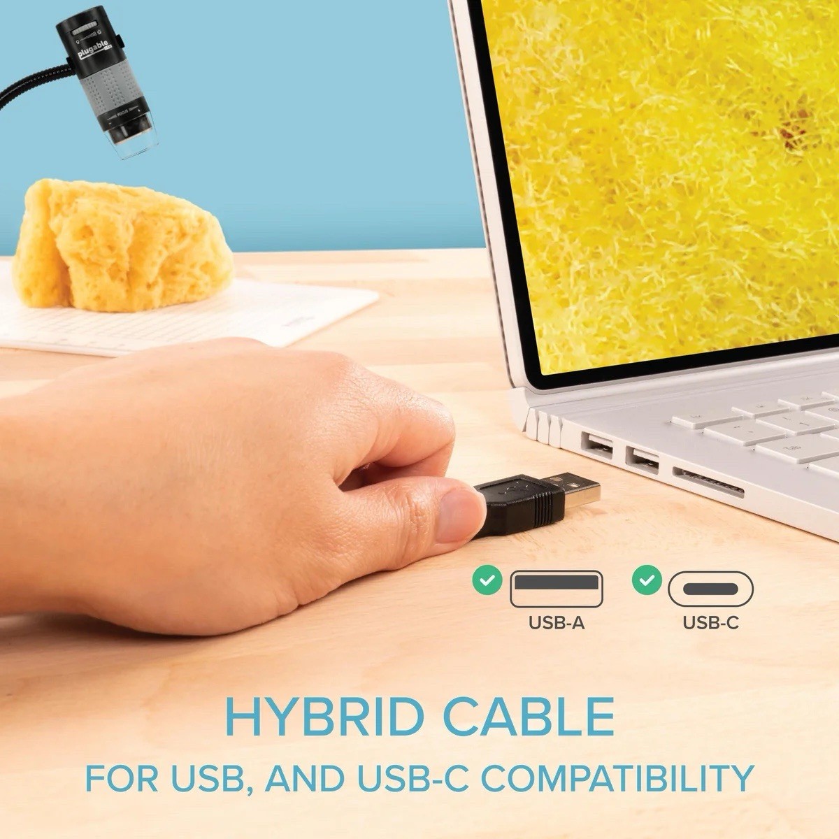 LUGABLE 250X DIGITAL USB MICROSCOPE WITH OBSERVATION STAND