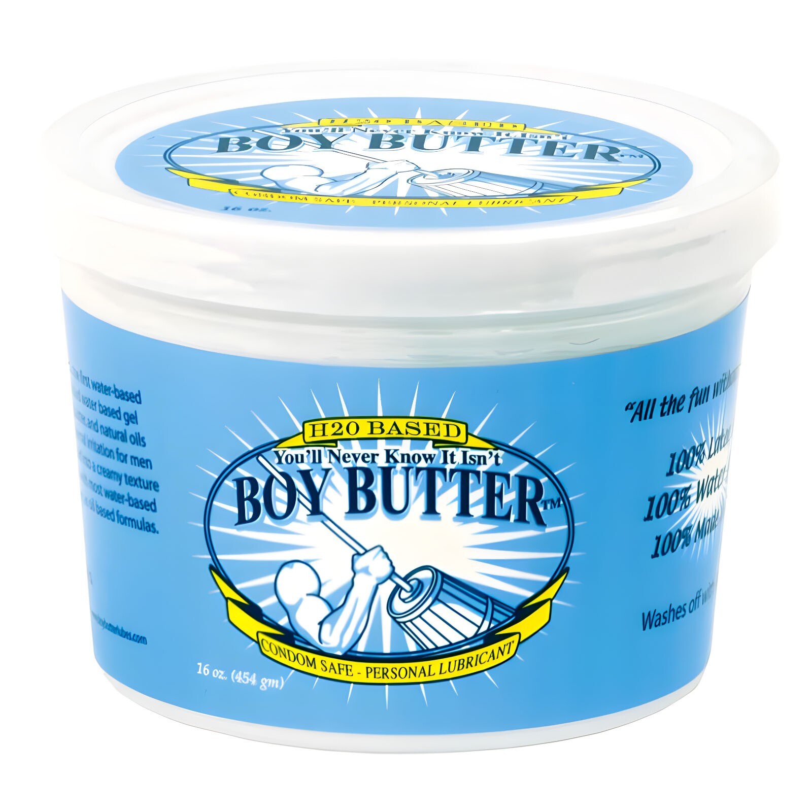 Boy Butter H2O Based Lubricant 16 oz Tub - Brand New & SEALED