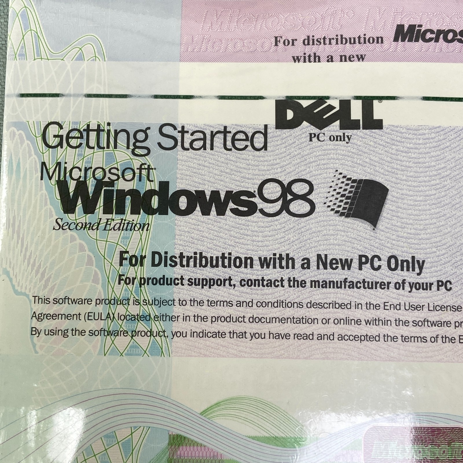 Vintage New Dell Dimension Microsoft Windows 98 SE Sealed OS Getting Started CD