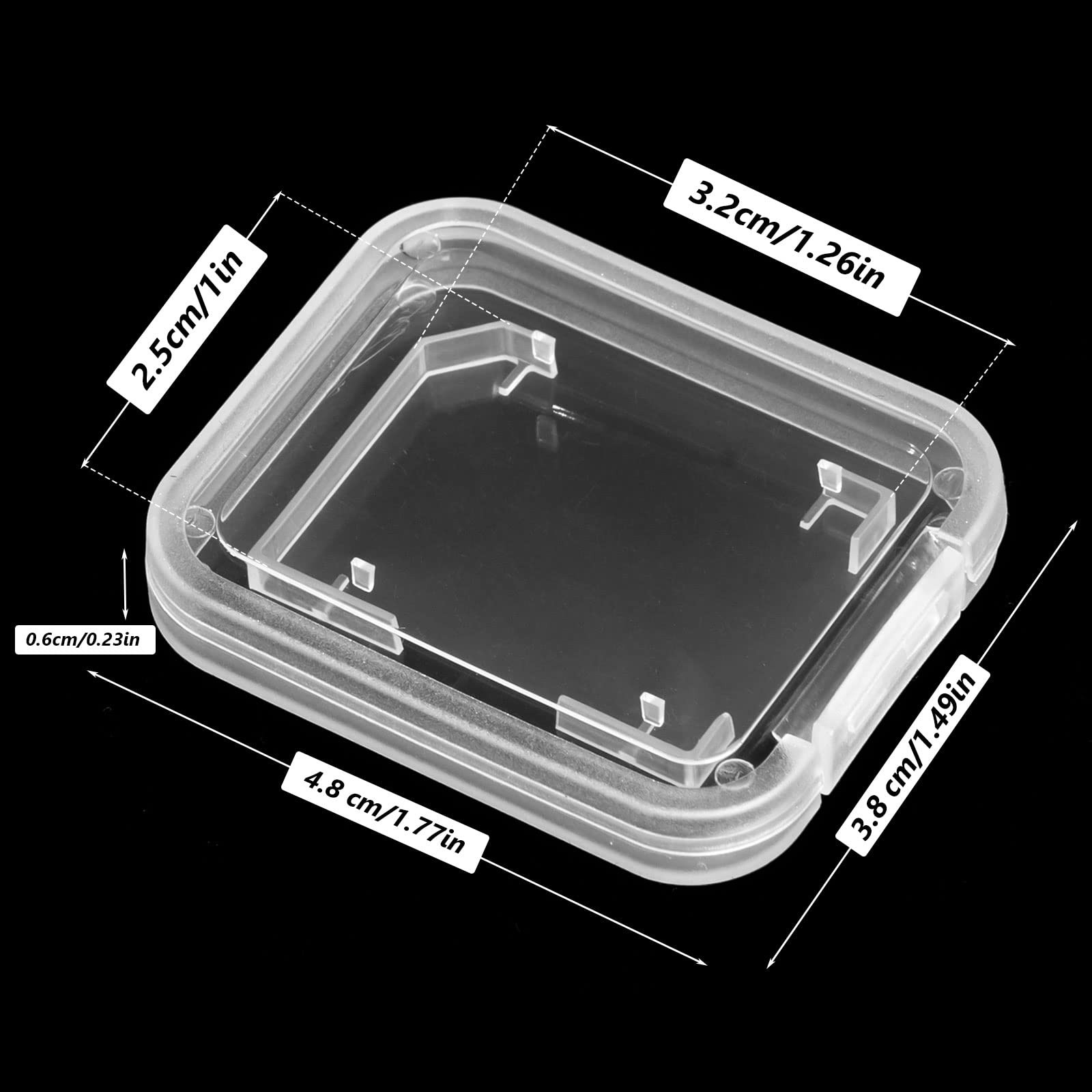 Transparent Standard SD SDHC Memory Card Case Holder Box Storage Boxes (Pack of
