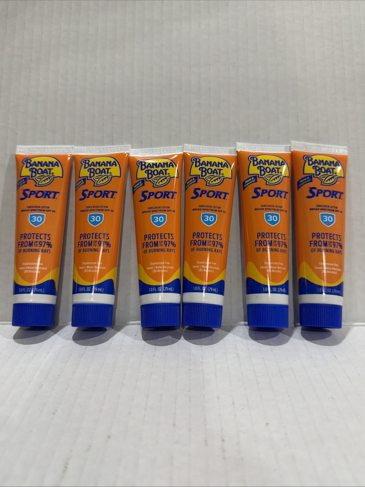 6x Banana Boat SPF 30 Sun Screen Lotion Ultra Sport 1oz ea Travel Size 6oz Total