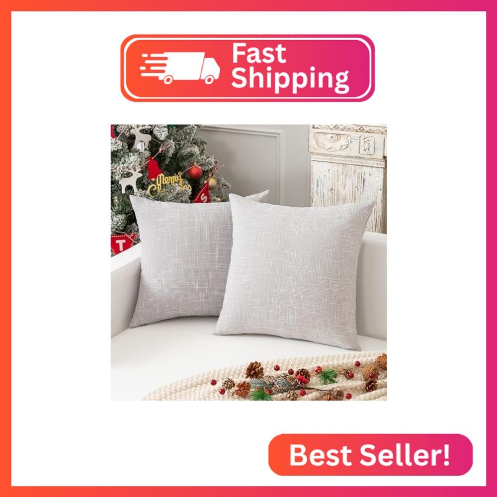 Kevin Textile Faux Linen Home Decorative Hand Made Cushion Cover Pillowcase for