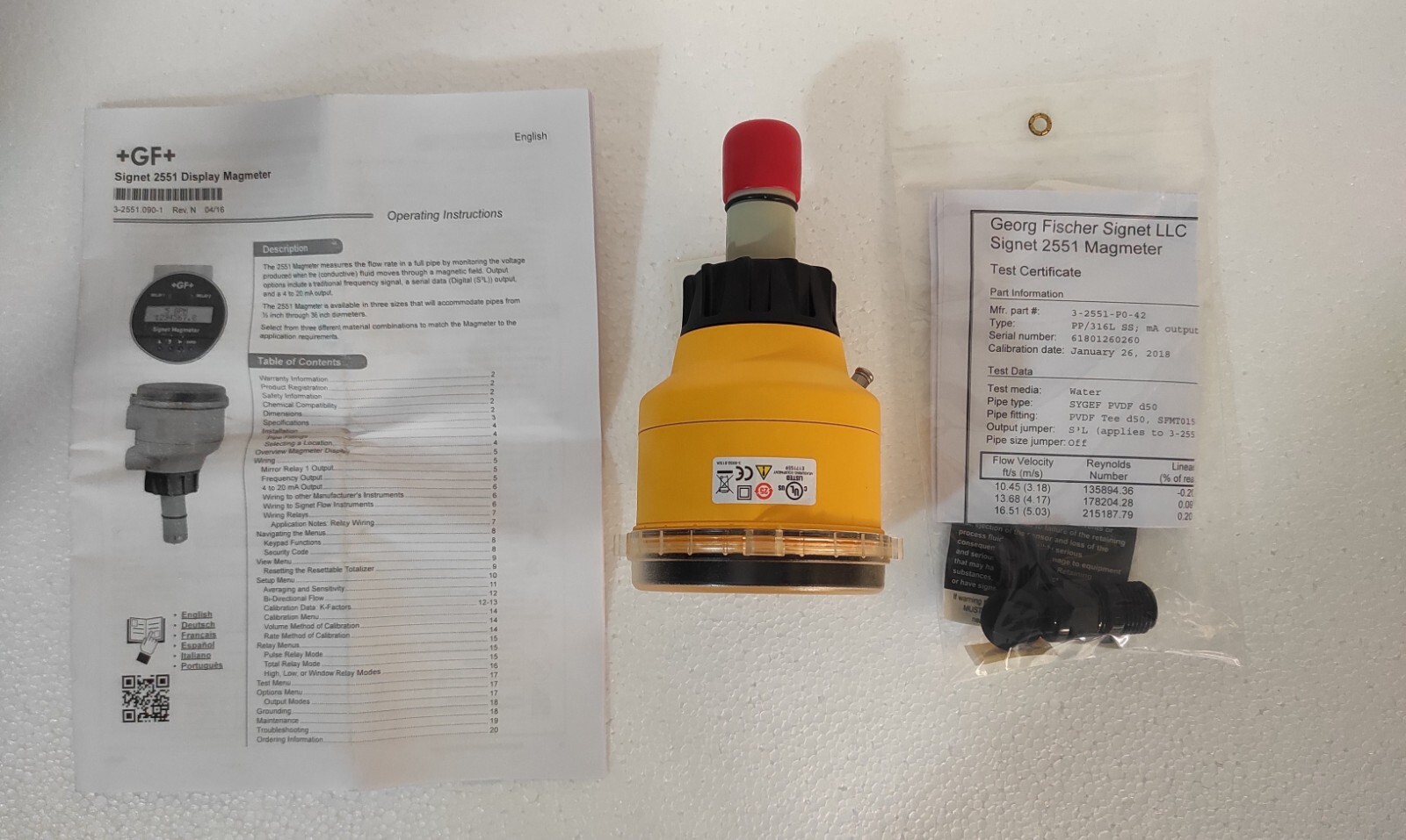 GF SIGNET 32551P042 MAGMETER FLOW SENSOR CODE 159001279