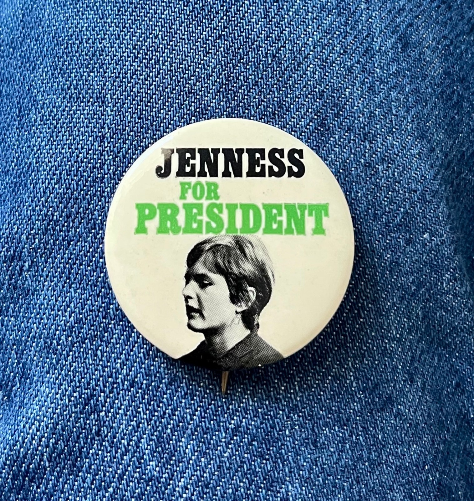 1972 Linda Jenness Socialist Workers Party For President 1 1/2" Cello Political