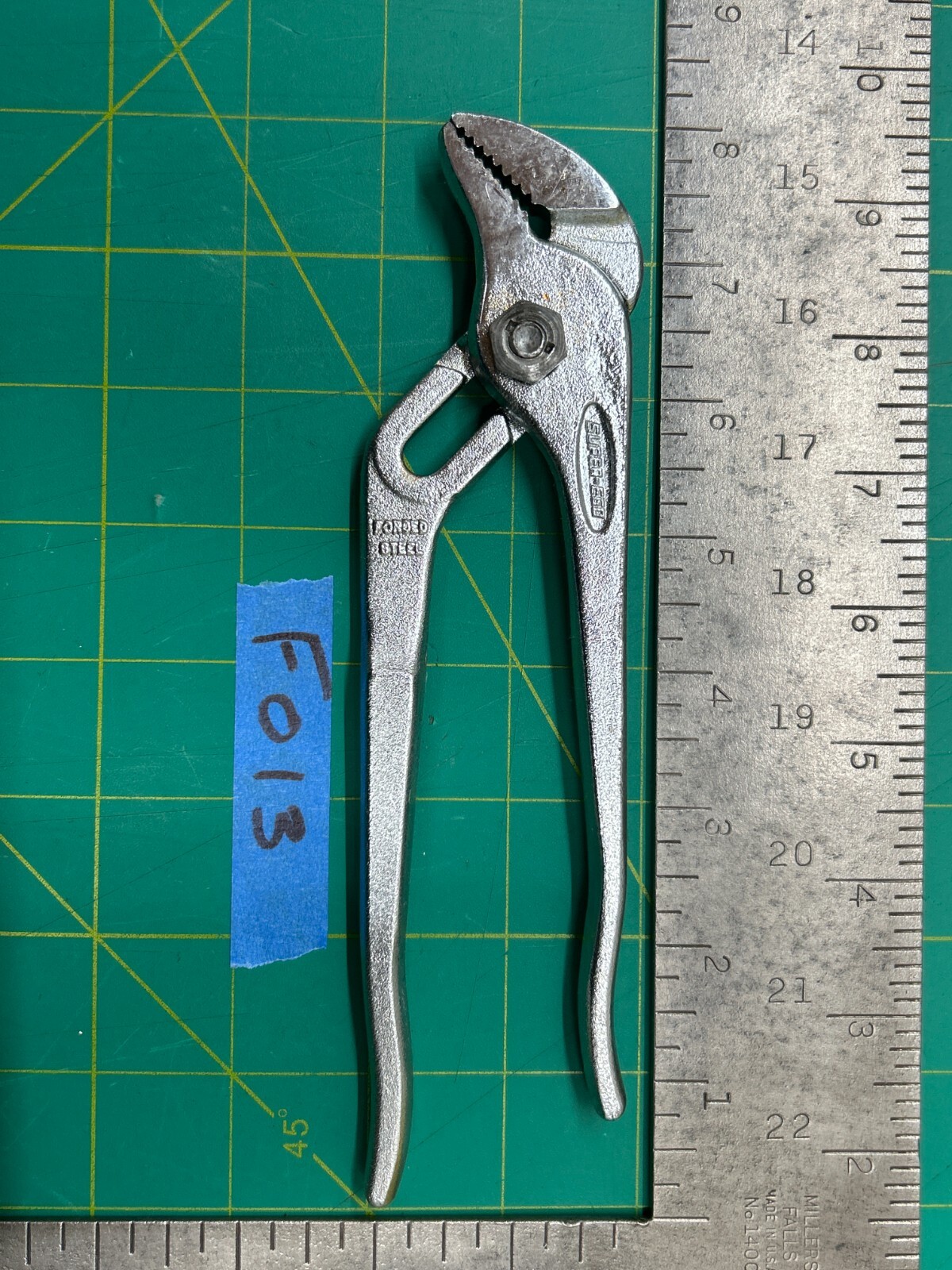 Vintage Super Egd Forged Steel Slip Joint Pliers Adjustable Tool Made in Japan