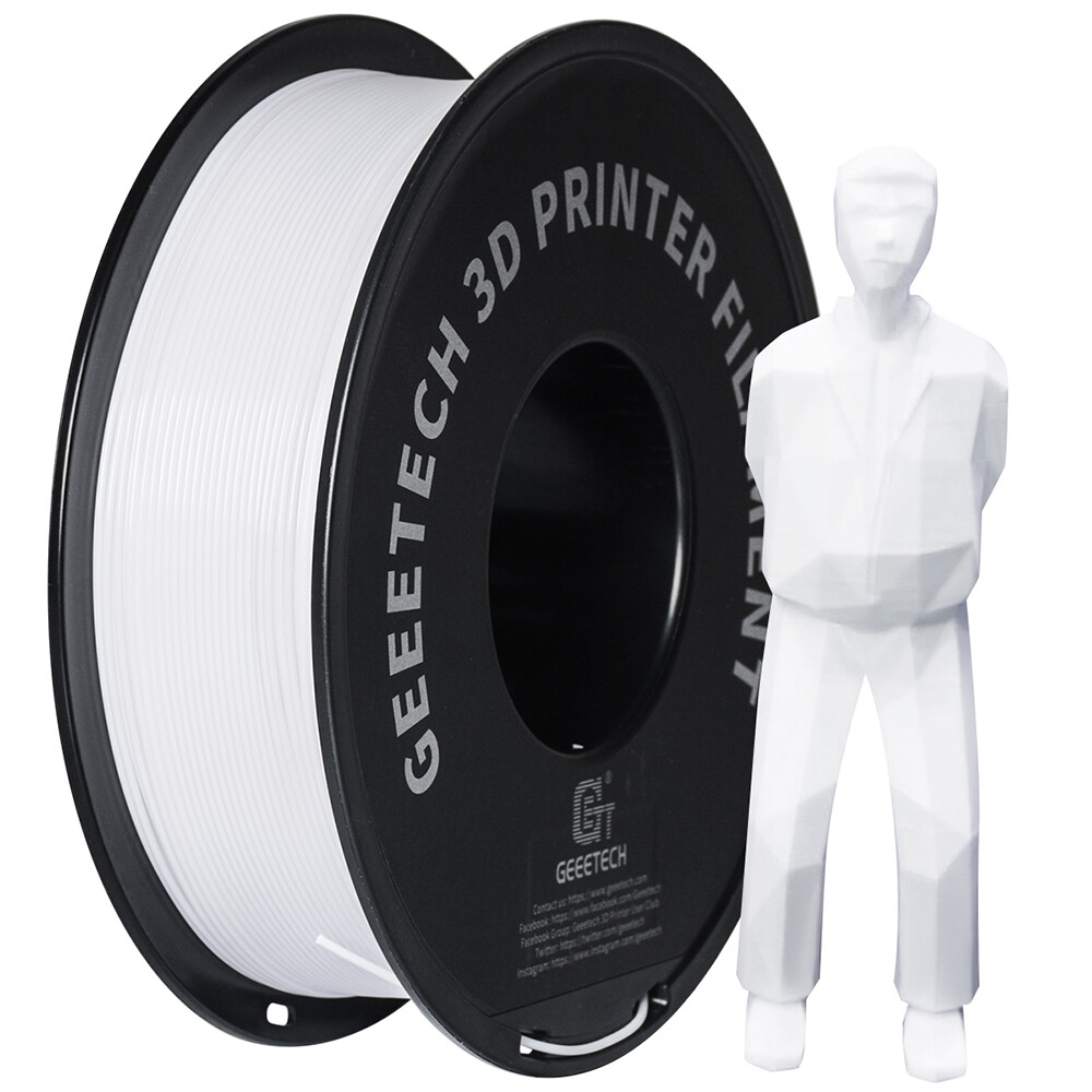 GEEETECH PLA Filament 1kg/Roll 1.75mm White for 3D Printer Consumables