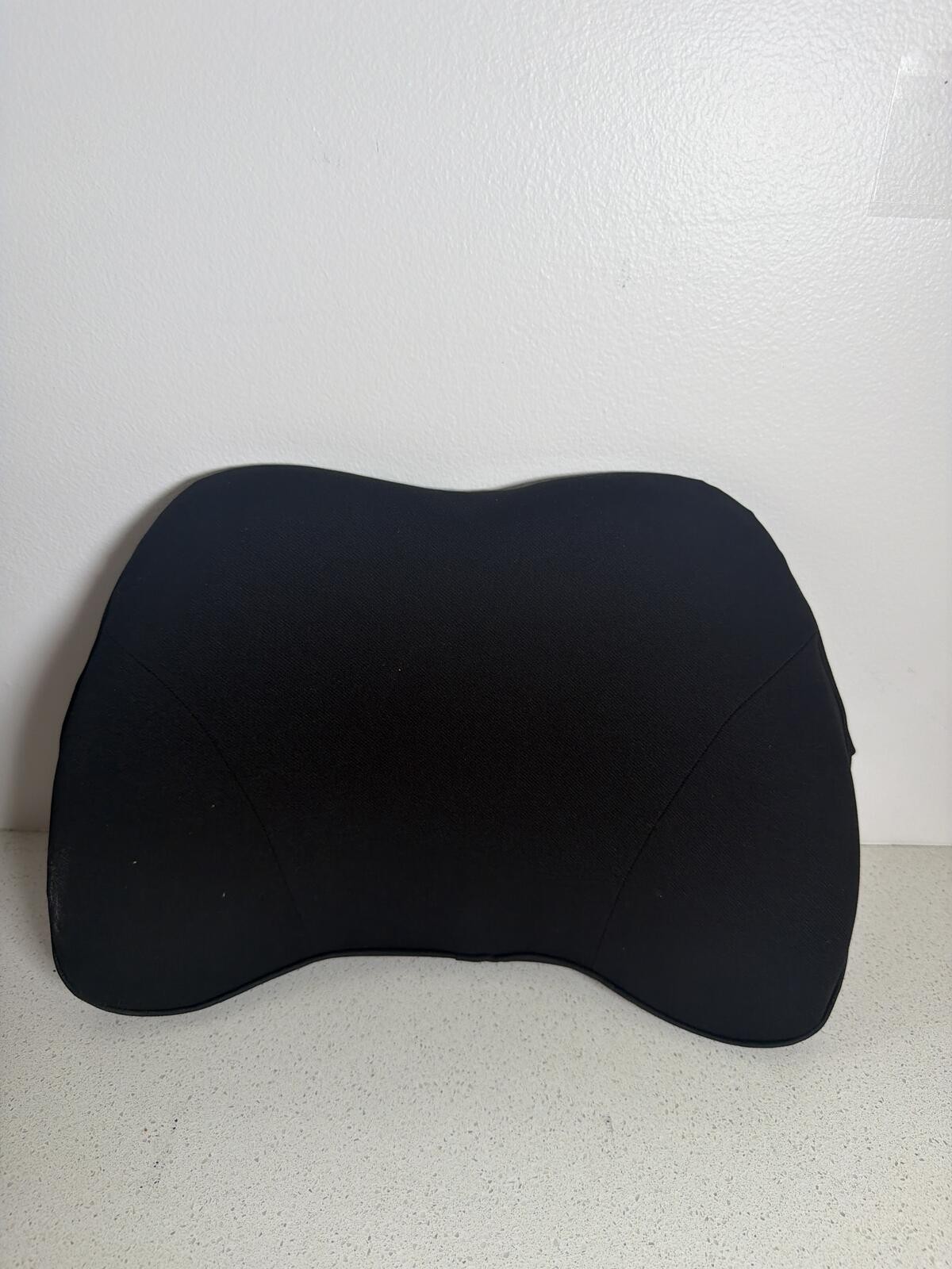 Ergonomic Black Lumbar Support Cushion with Adjustable Straps