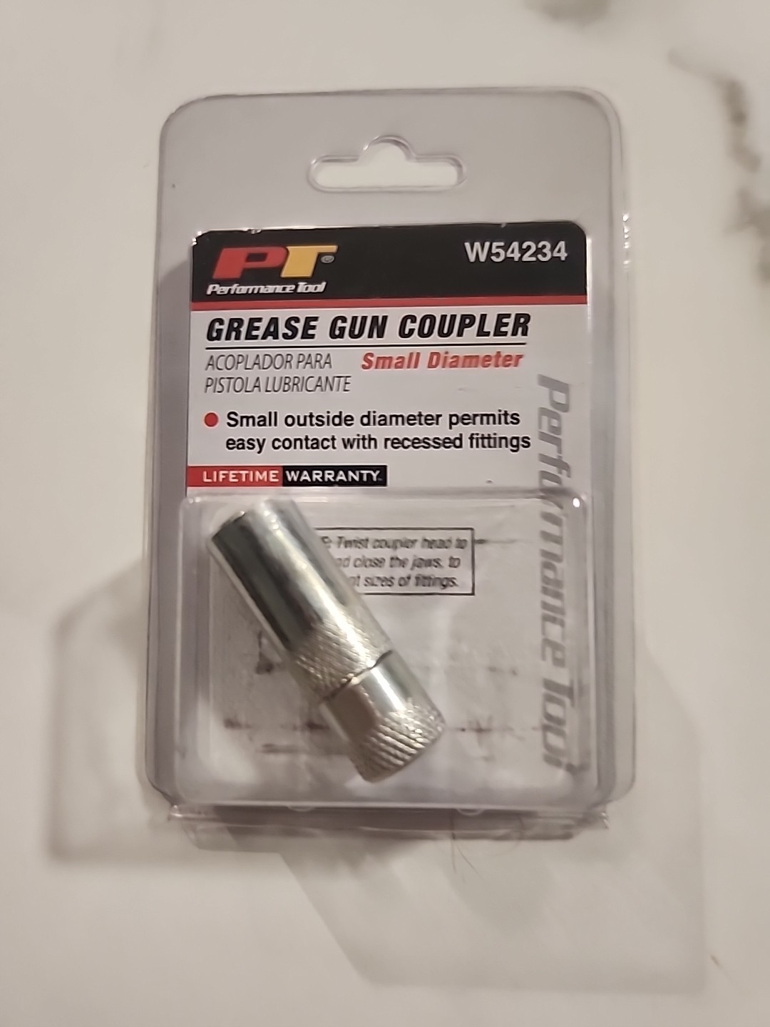 Performance Tool W54234 Grease Gun Coupler Narrow Body
