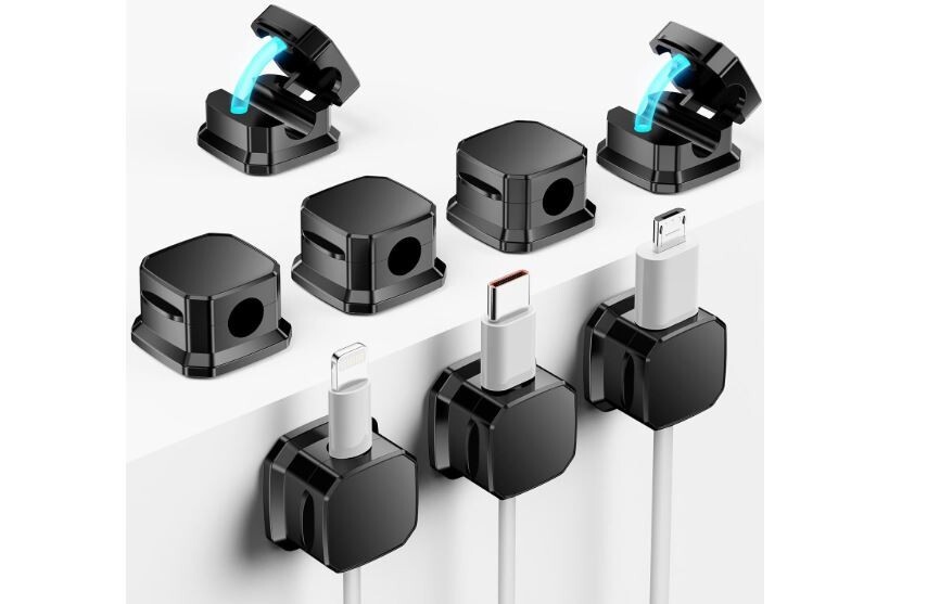 8 Pack Magnetic Cord Organizer, Holder for 8Pack, Black