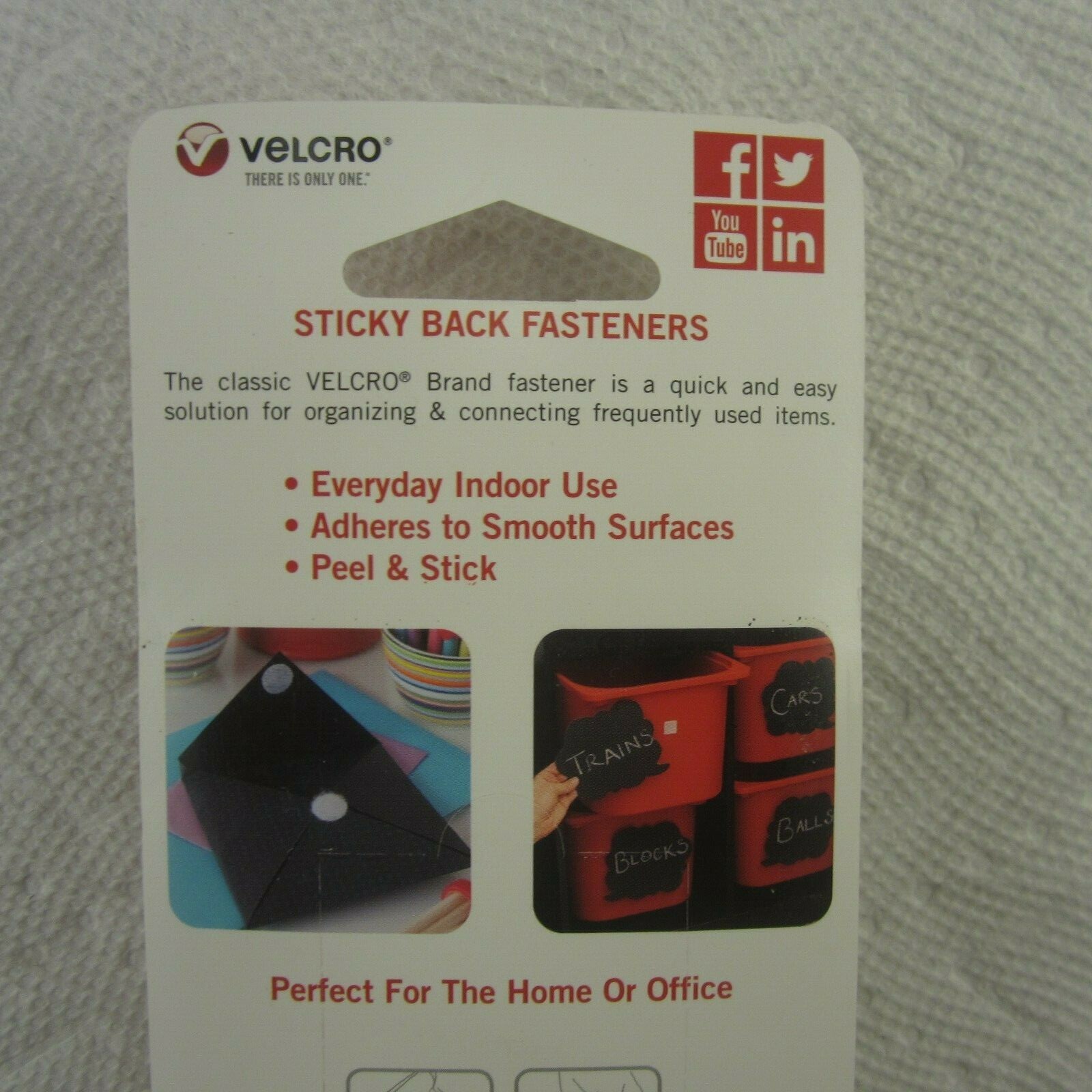 Hook And Loop Sticky Back General Purpose Stick-On 18 inches x 3/4 inch.