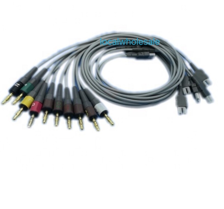 1set GE CAM14 ECG EKGA Leadwire With banana4.0 end