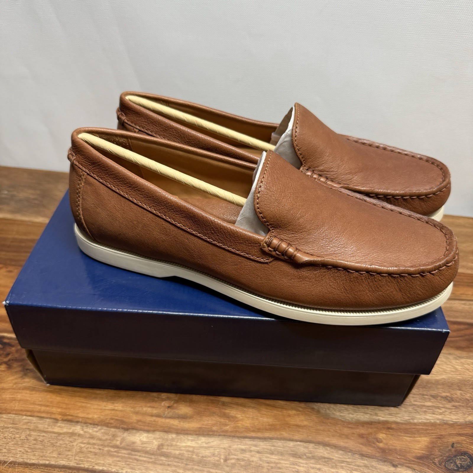 Polo Ralph Lauren Men's Merton Leather Boat Shoe Topsider/ Size 11.5 Slip On