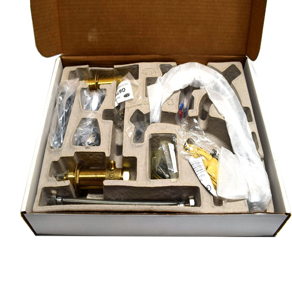 NEW Zurn Z831C4-XL Polished Chrome AquaSpec Widespread Faucet 2.2GPM 8" Spout