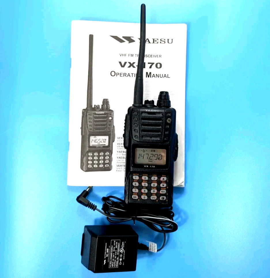 ​Vtg Yaesu VX 170 VHF FM Handheld Transceiver Ham Radio Manual NC88B Charger