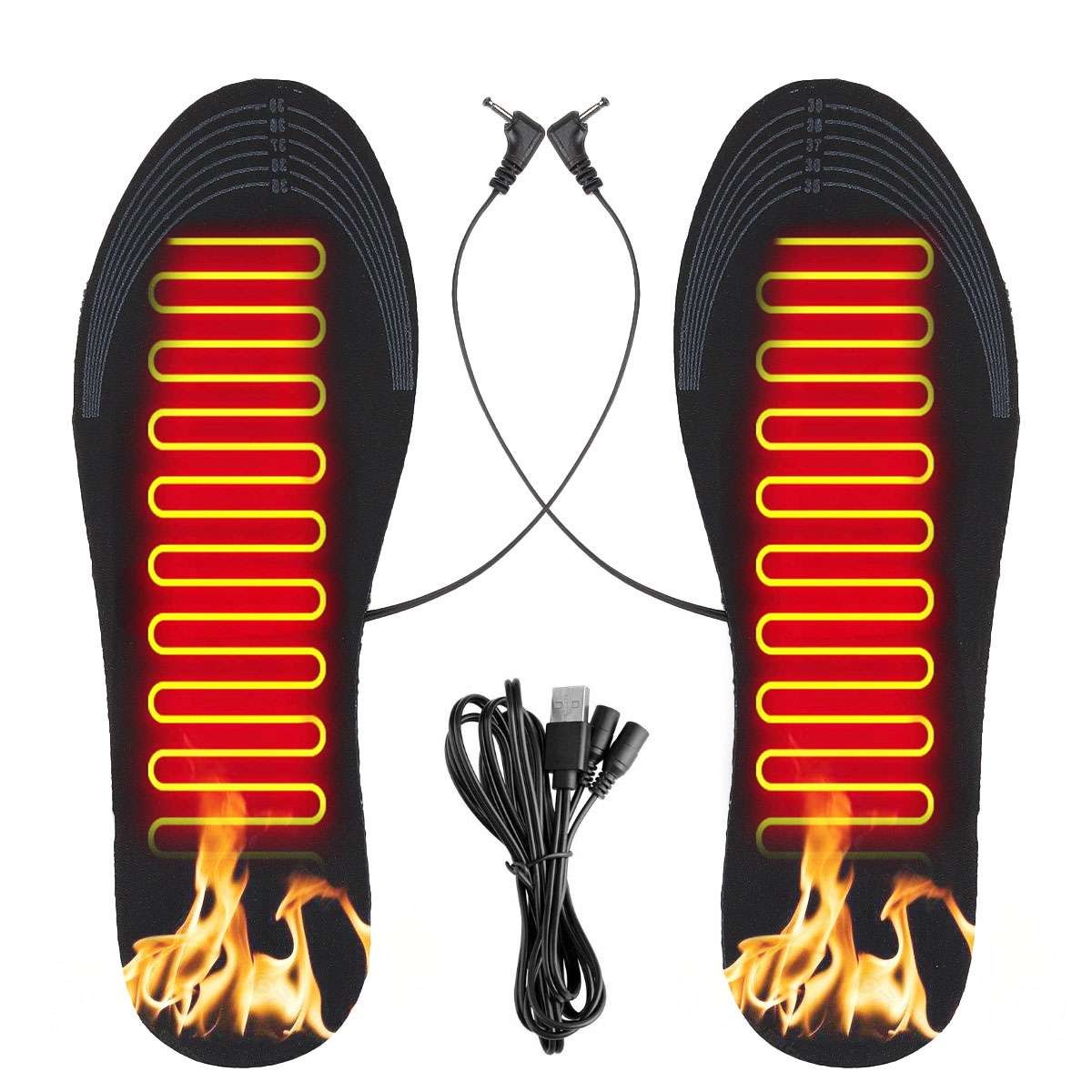 Winter USB Electric Heated Shoe Insoles Warm Socks Feet Heater Foot Warmer Pads