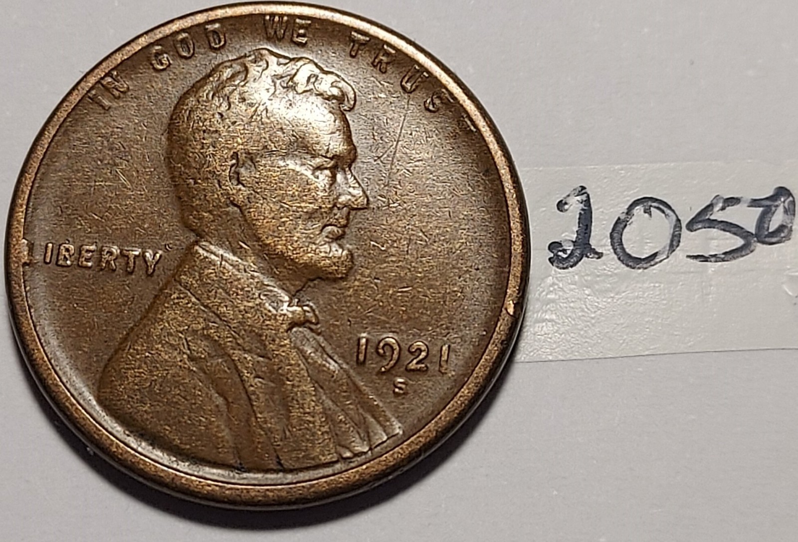 1921-S Lincoln Wheat Cent  FINE  #2050