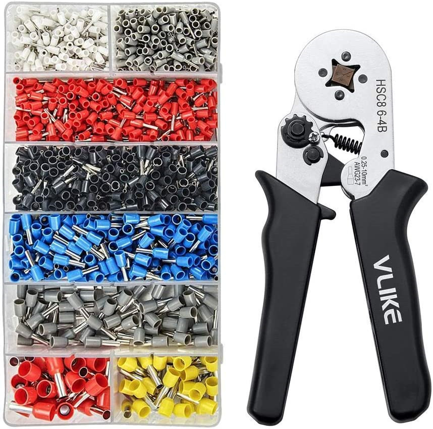 Wire Crimper Pliers with 1200 Terminal Ferrules for Electrical Projects