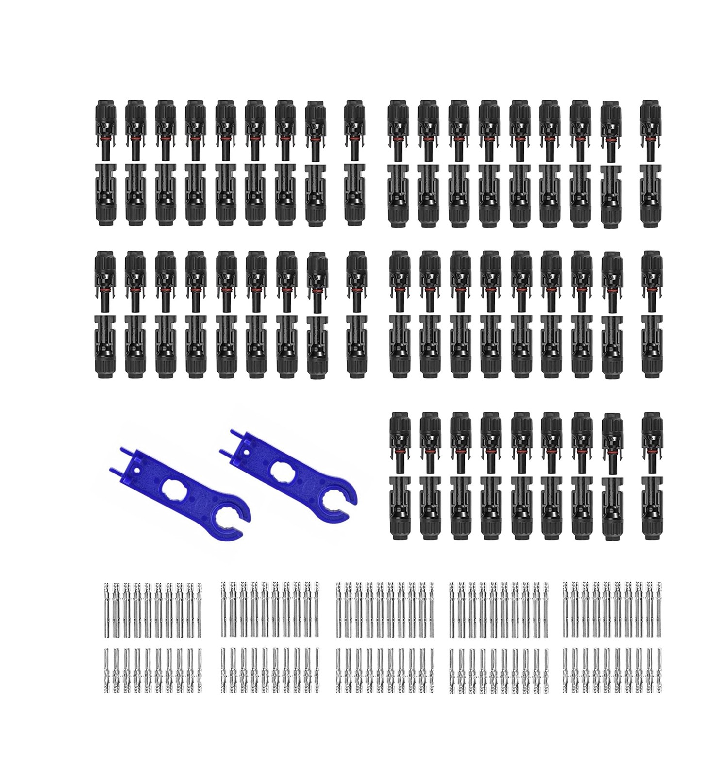 Nixesky 100Pcs/50 Pairs Solar Connectors Waterproof Ip67 Solar Panel Connector
