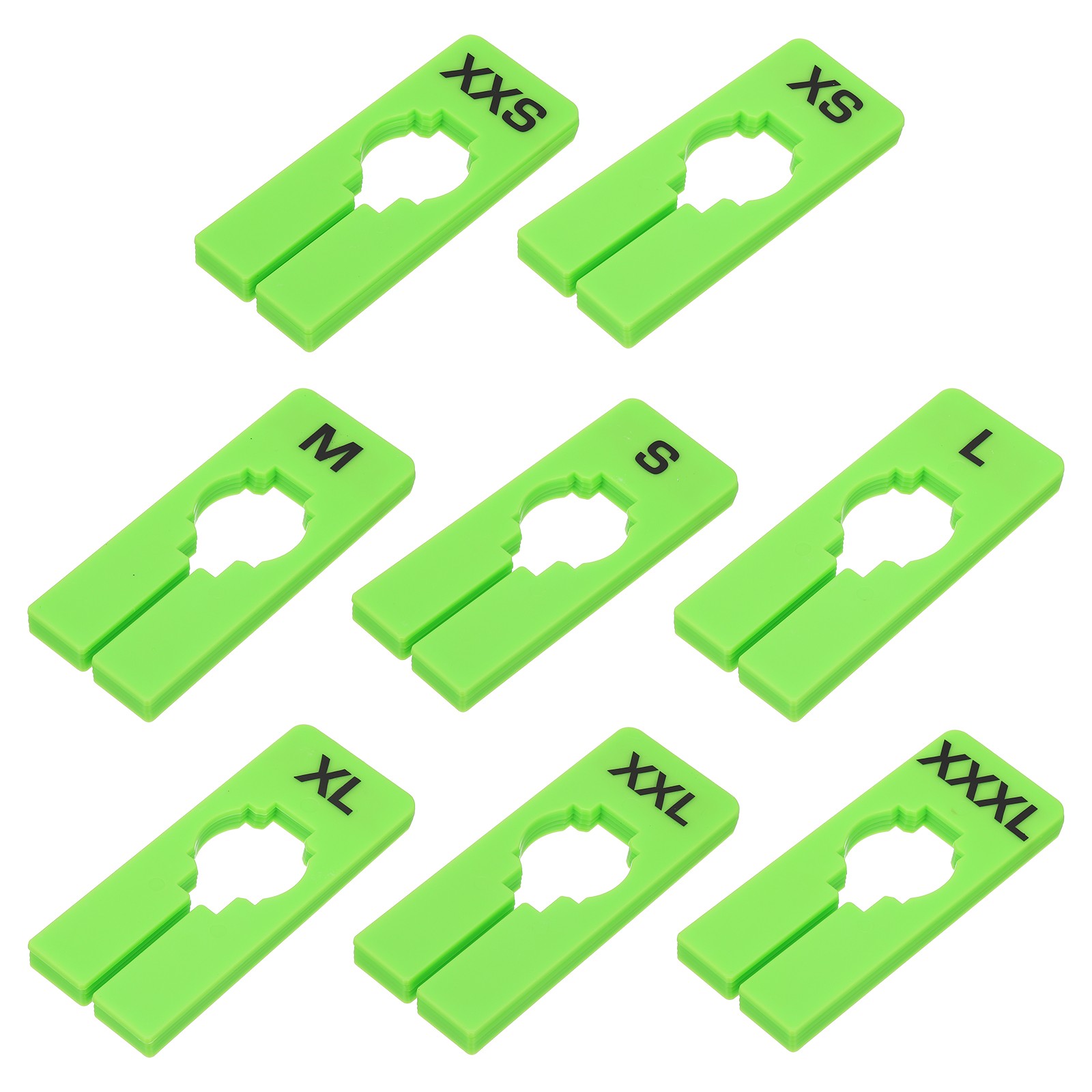 40 Pack Rectangle Clothes Dividers for Hanging Clothes 8 Sizes Green