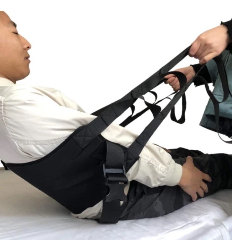 Transfer Belt Sit to Stand Lift Sling for Elderly 1 Count (Pack of 1), Black