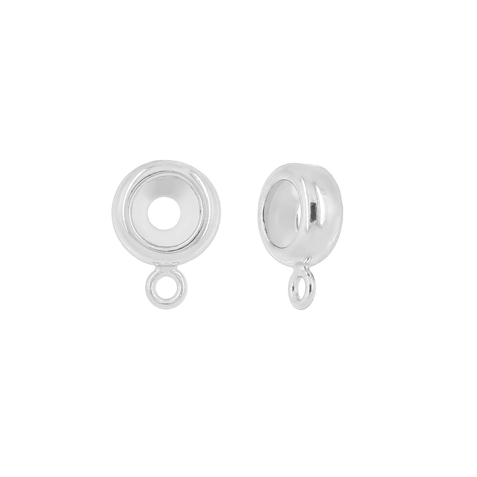 2x Sterling Silver European Removal Rubber Stopper Pendant Charm Connector 97846